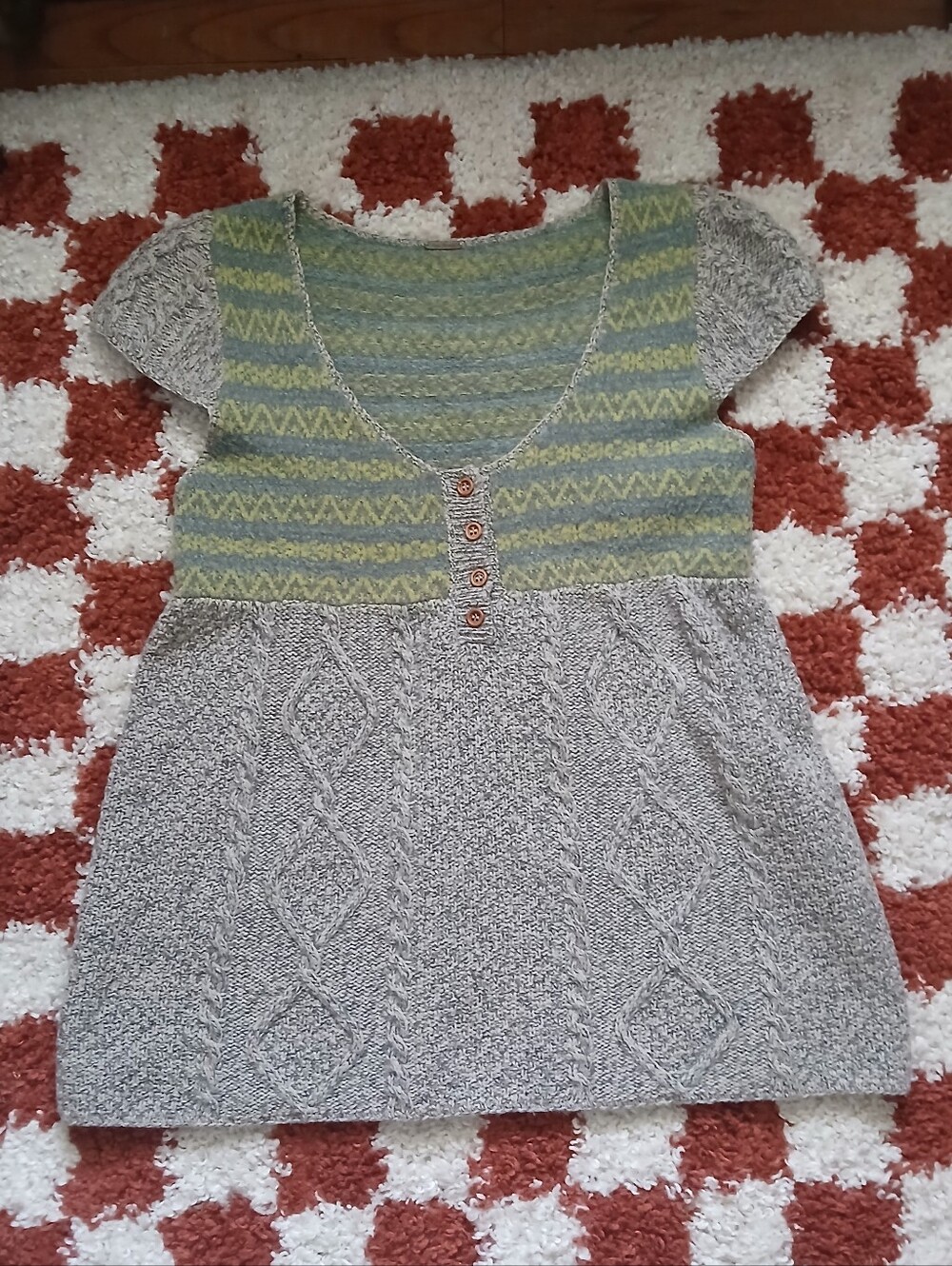 Free People Wool Short Sleeve Babydoll Top